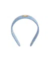 Celine Headband In Cotton And Brass With Gold Finish In Blue/gold
