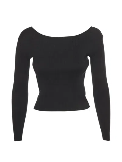 Pre-owned Celine Heart-shaped Open-back Top In Black