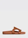 Celine Troimphe Leather Sandal In Brown