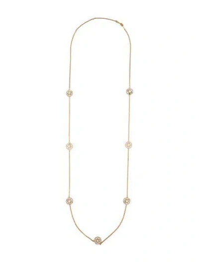 Pre-owned Celine Heirlooms Marguerite Sautoir Station Necklace, 41" In Multicolor