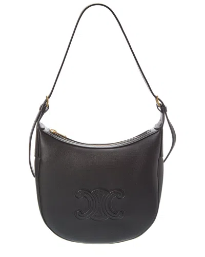 Celine Heloise Small Leather Shoulder Bag In Black