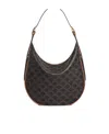 Celine Heloise Triomphe Printed Zipper Shoulder Bag In Brown