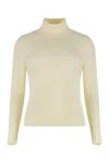 Celine High-neck Wool Top In Neutral