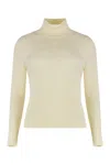 Celine High-neck Wool Top In Neutral