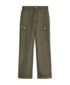 Celine Low-waisted Overalls And Casual Pants In Khaki