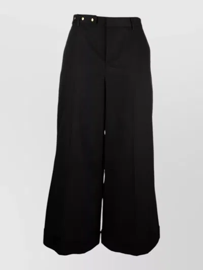 Celine High Waist Tailored Wide Leg Pants In Black