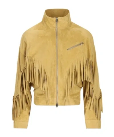 Celine High-neck Long-sleeved Casual Jacket In Multi