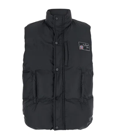 Celine High-neck Sleeveless Padded Vest In Multi
