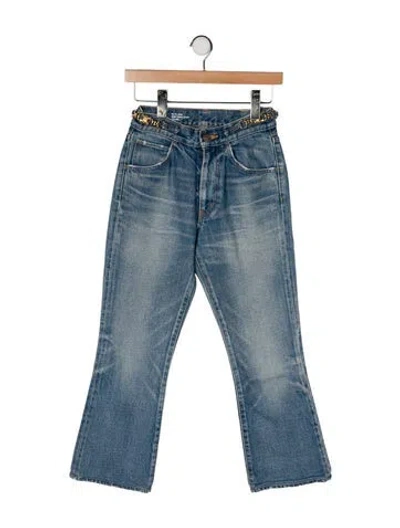 Pre-owned Celine High-rise Flared Jeans In Blue