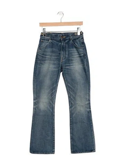 Pre-owned Celine High-rise Flared Jeans In Blue