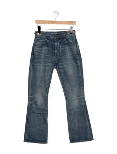 Pre-owned Celine High-rise Flared Jeans In Blue