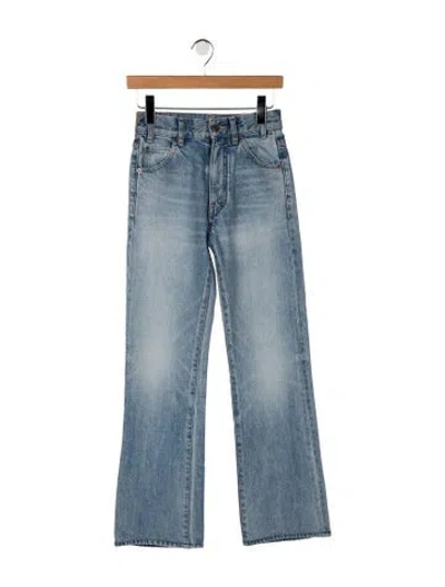 Pre-owned Celine High-rise Flared Jeans In Blue