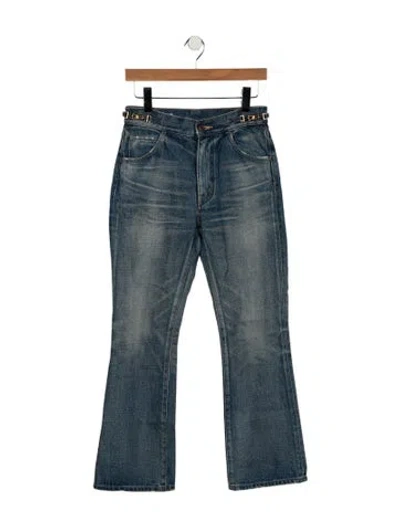 Pre-owned Celine High-rise Flared Jeans In Blue