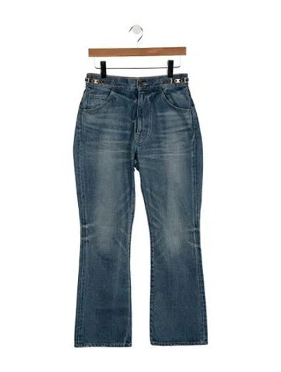 Pre-owned Celine High-rise Flared Jeans In Blue