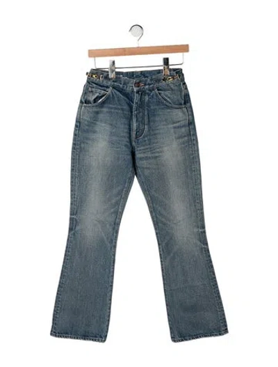 Pre-owned Celine High-rise Flared Jeans In Blue