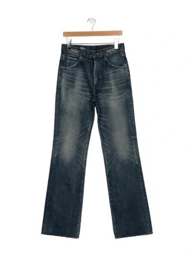Pre-owned Celine High-rise Flared Jeans In Blue