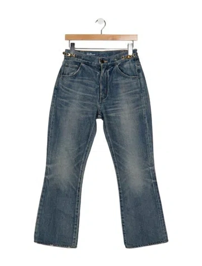 Pre-owned Celine High-rise Flared Jeans In Blue