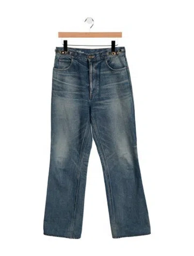 Pre-owned Celine High-rise Flared Jeans In Blue