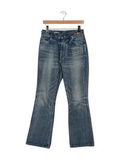 Pre-owned Celine High-rise Flared Jeans In Blue