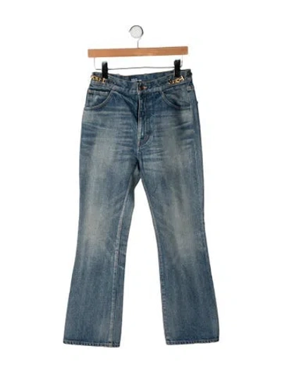Pre-owned Celine High-rise Flared Jeans In Blue