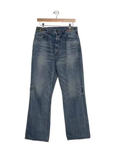 Pre-owned Celine High-rise Flared Jeans In Blue