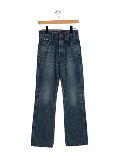 Pre-owned Celine High-rise Flared Jeans In Blue