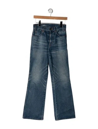 Pre-owned Celine High-rise Flared Jeans In Blue