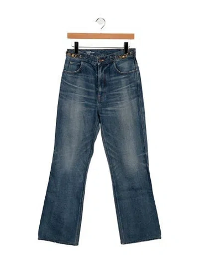 Pre-owned Celine High-rise Flared Jeans In Blue