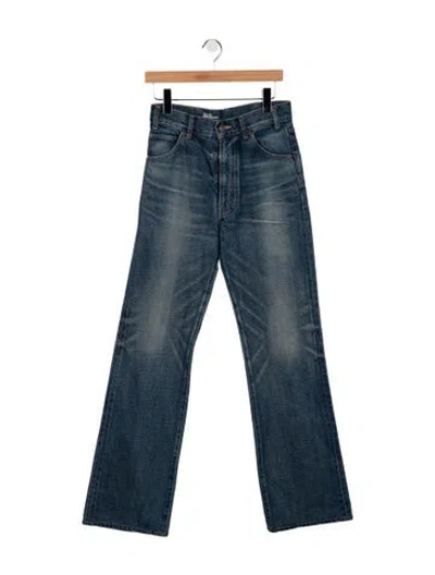 Pre-owned Celine High-rise Flared Jeans In Blue