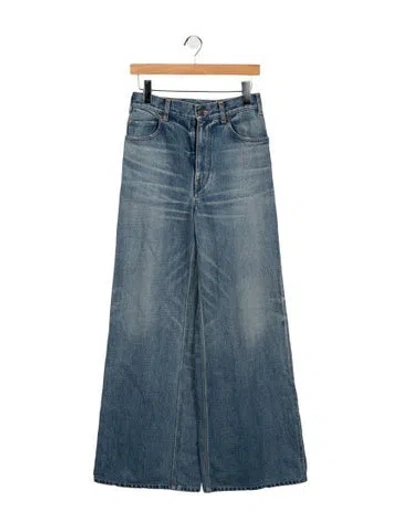 Pre-owned Celine High-rise Flared Jeans In Blue