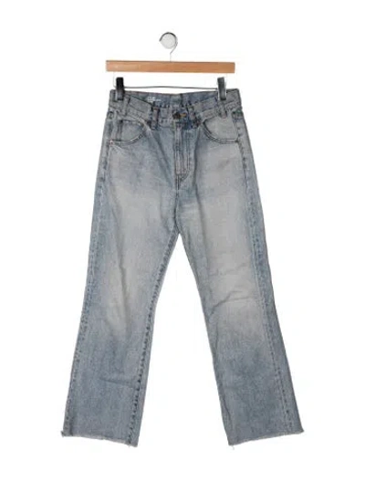 Pre-owned Celine High-rise Flared Jeans In Grey