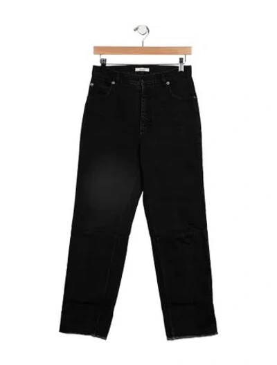 Pre-owned Celine High-rise Straight Leg Jeans In Black