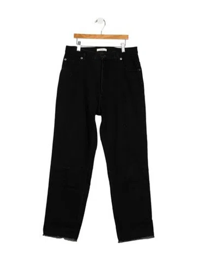 Pre-owned Celine High-rise Straight Leg Jeans In Black