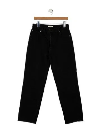 Pre-owned Celine High-rise Straight Leg Jeans In Black