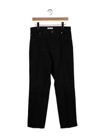 Pre-owned Celine High-rise Straight Leg Jeans In Black