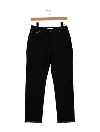 Pre-owned Celine High-rise Straight Leg Jeans In Black
