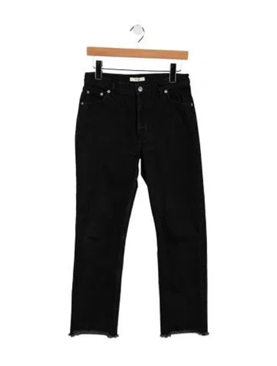 Pre-owned Celine High-rise Straight Leg Jeans In Black