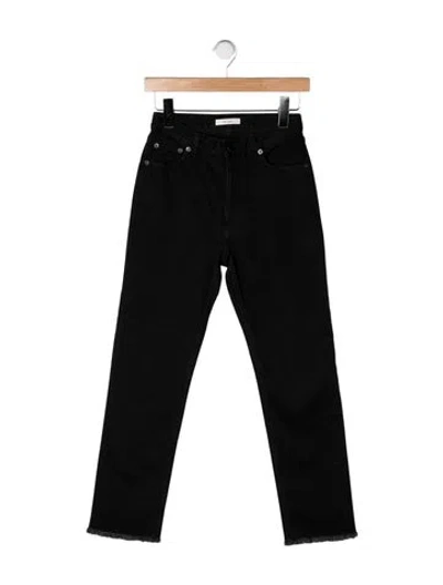 Pre-owned Celine High-rise Straight Leg Jeans In Black