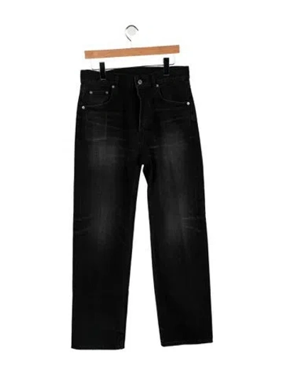 Pre-owned Celine High-rise Straight Leg Jeans In Black