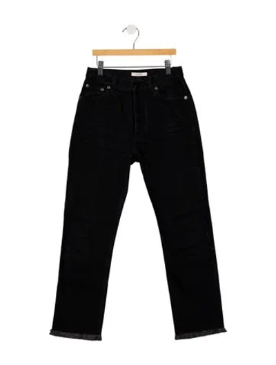 Pre-owned Celine High-rise Straight Leg Jeans In Black