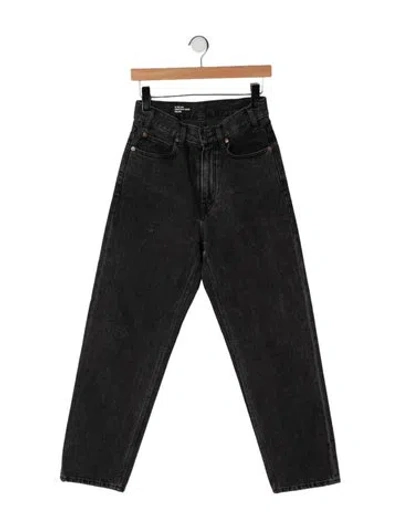 Pre-owned Celine High-rise Straight Leg Jeans In Black