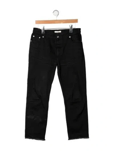 Pre-owned Celine High-rise Straight Leg Jeans In Black