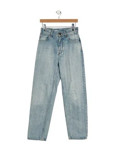 Pre-owned Celine High-rise Straight Leg Jeans In Blue