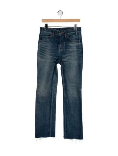 Pre-owned Celine High-rise Straight Leg Jeans In Blue
