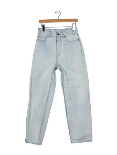 Pre-owned Celine High-rise Straight Leg Jeans In Blue