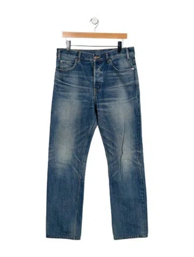 Pre-owned Celine High-rise Straight Leg Jeans In Blue