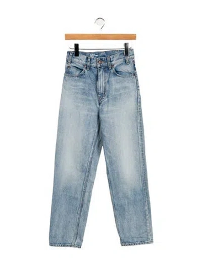 Pre-owned Celine High-rise Straight Leg Jeans In Blue