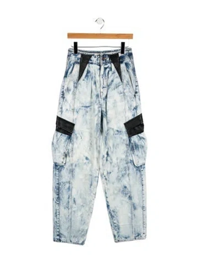 Pre-owned Celine High-rise Straight Leg Jeans In Blue