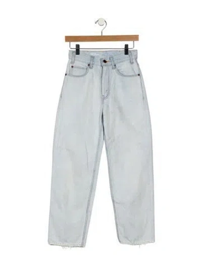 Pre-owned Celine High-rise Straight Leg Jeans In Blue