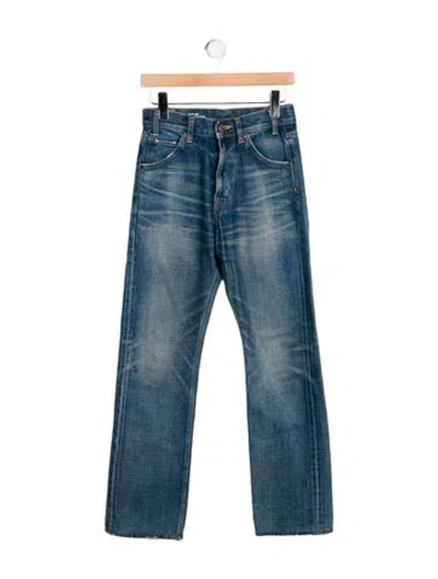 Pre-owned Celine High-rise Straight Leg Jeans In Blue